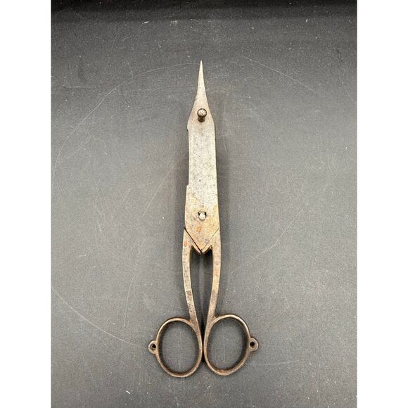 Antique wrought iron candle snuffer wick scissors - Picture 6 of 8